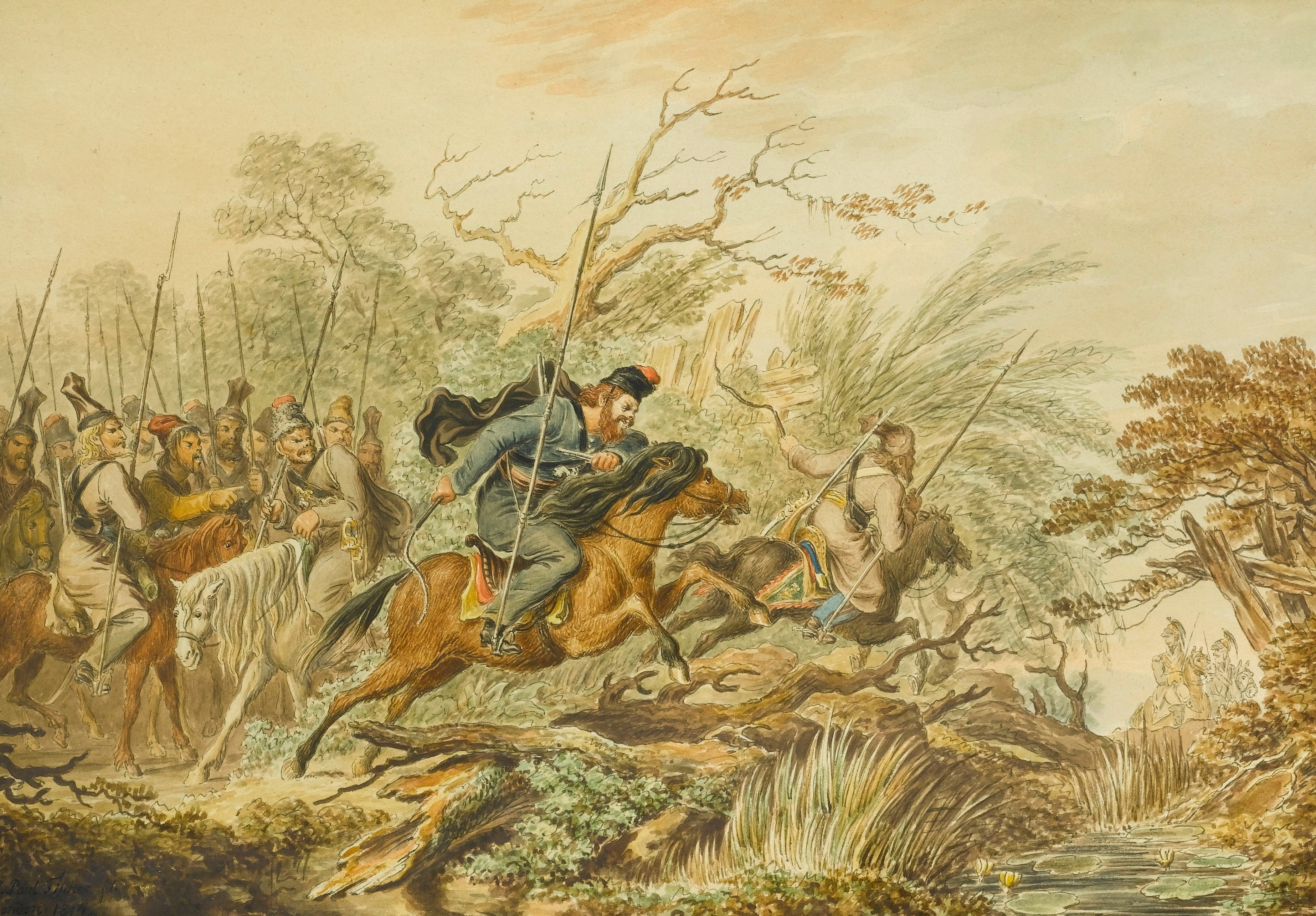 Russian Uralsk & Don Cossacks on the Attack